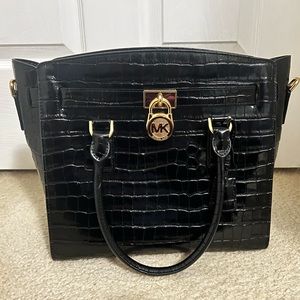 Michael Kors. Large Embossed Hamilton Bag